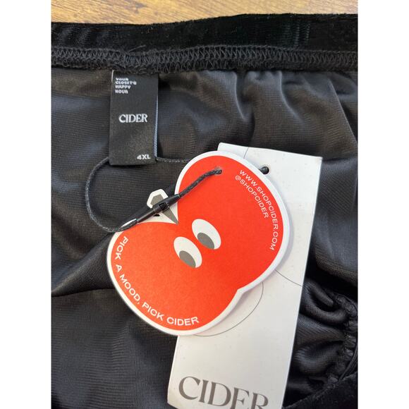 CIDER Womens 4XL Black Elastic Waist Flor Velvet Burn-Out Witchy/Whimsy Goth - Picture 3 of 8